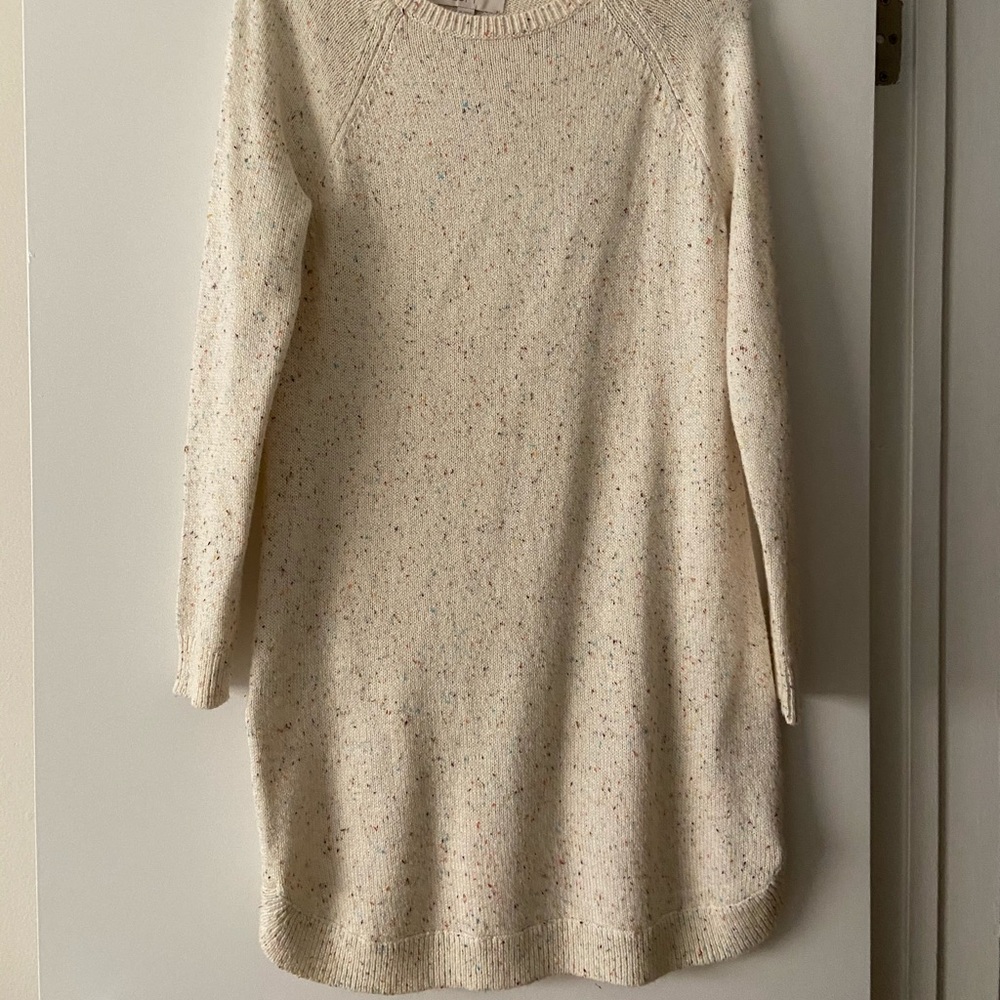 Scoop neck sweater dress